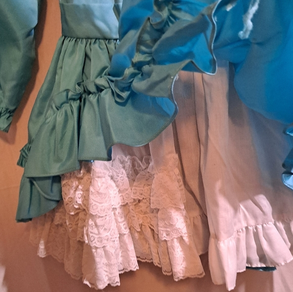 Vintage Elise Circle Dress Blue  Made in USA Polyester Cotton Pageant Sz 5 - Picture 4 of 8